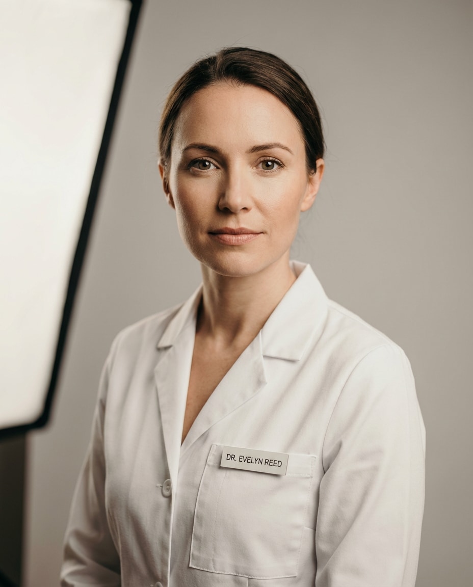 clean whitecoat headshot photo