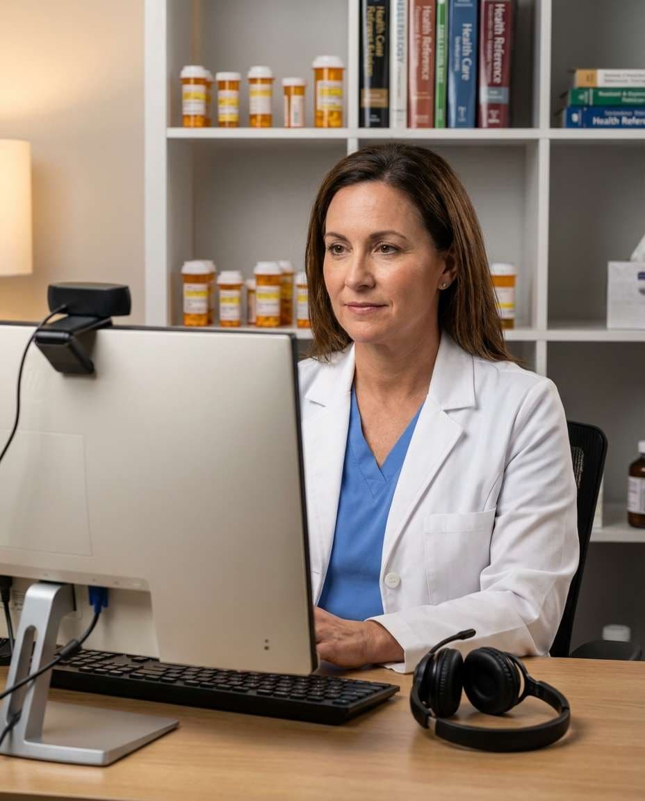 telepharmacy desk setup photo