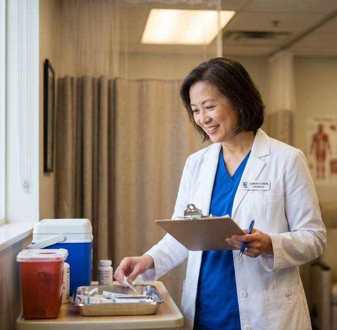 vaccination clinic moment photo