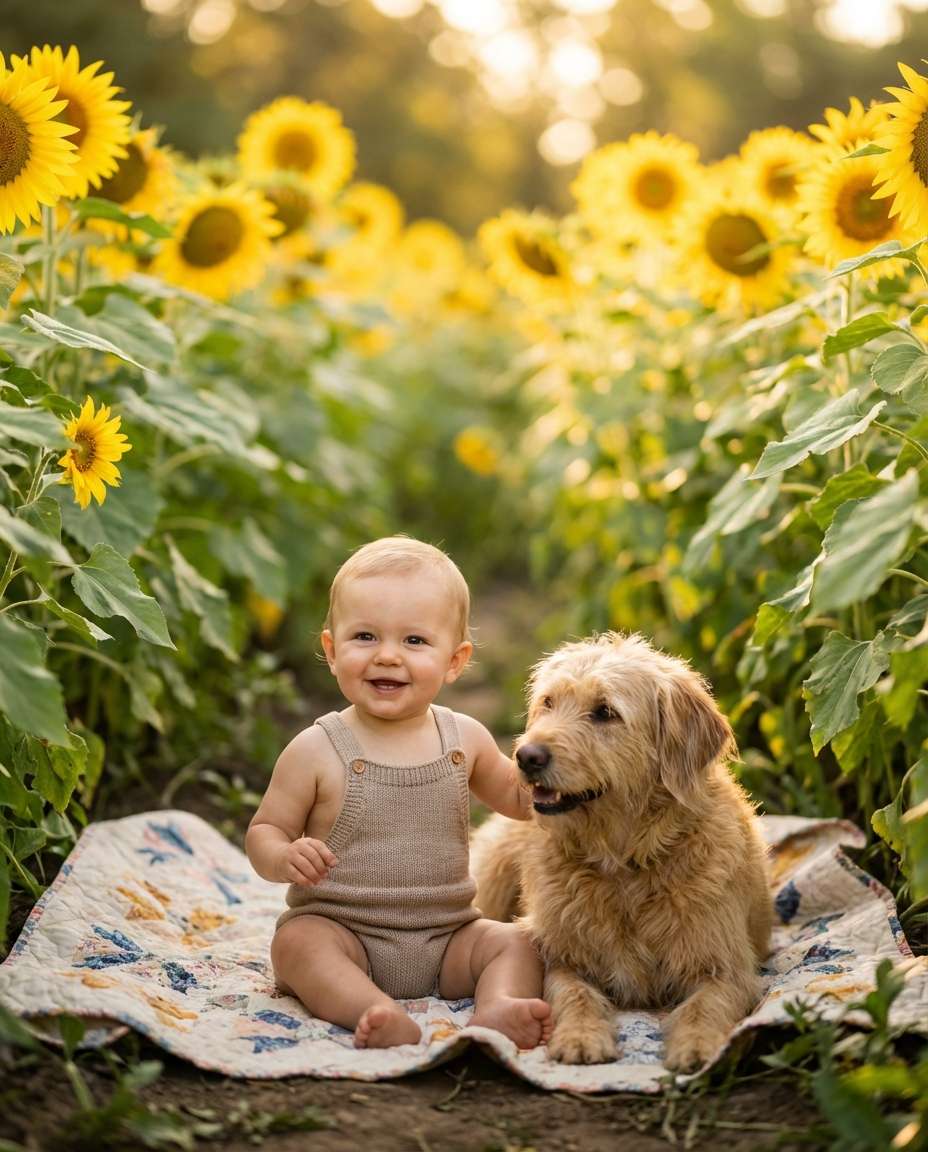 sunflower field friends photo