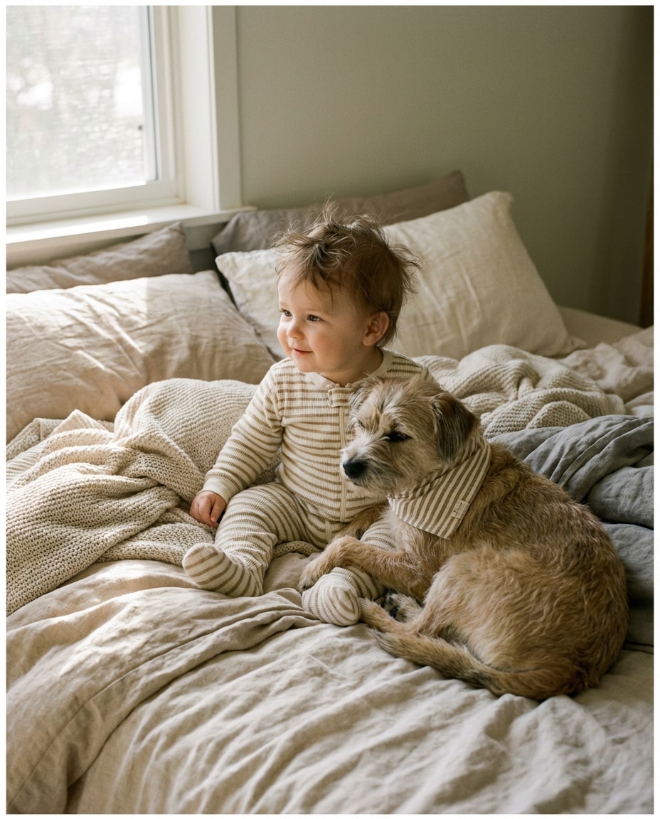 matching pajamas morning photo
