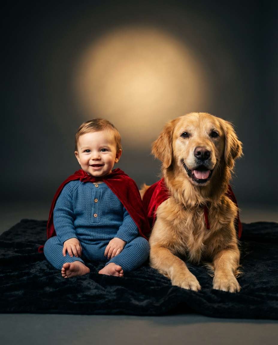 tiny superhero duo photo