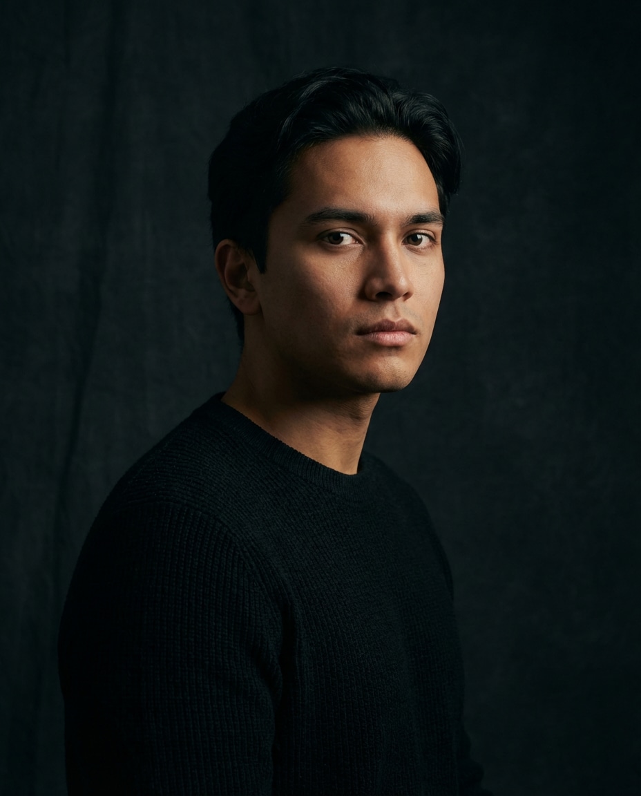 low key black background photo