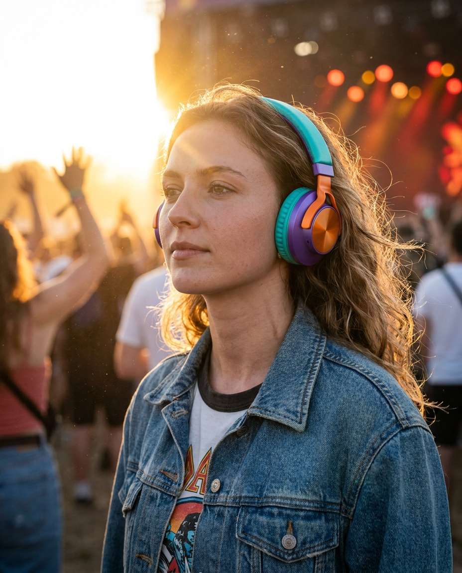 festival sunset glow photo