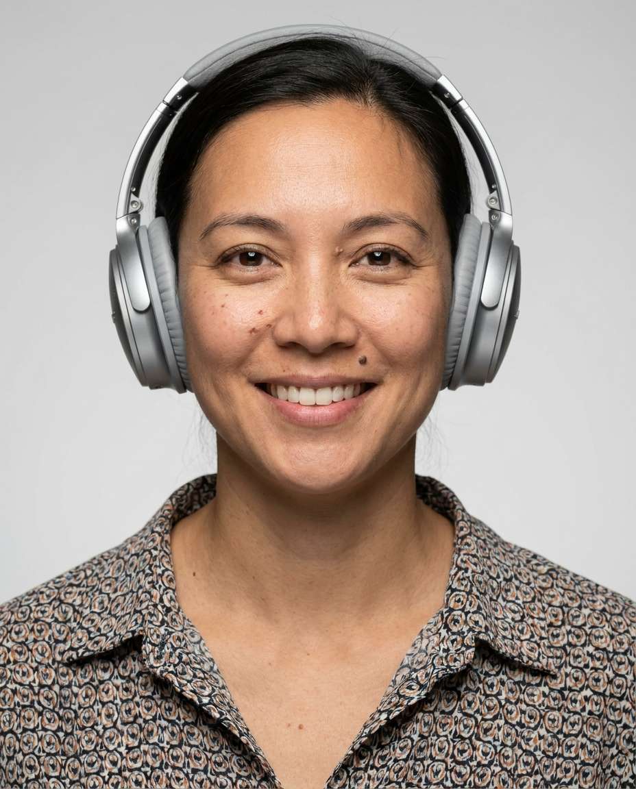 clean studio headshot photo