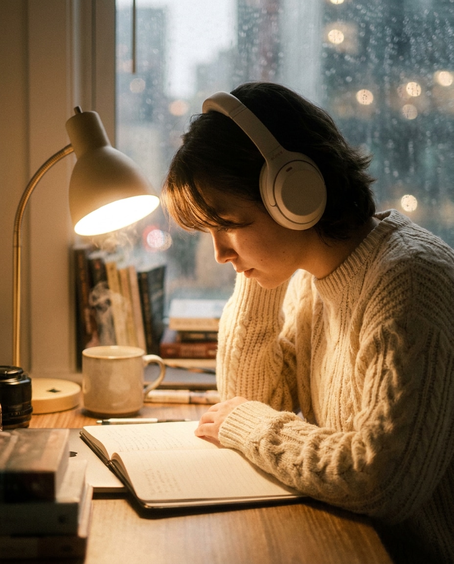 lofi desk cozy photo