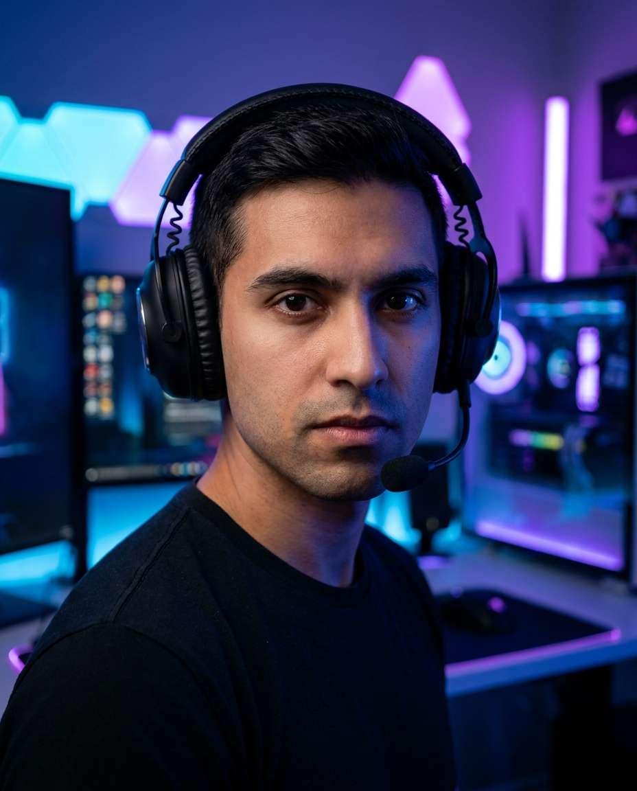 gamer stream lighting photo