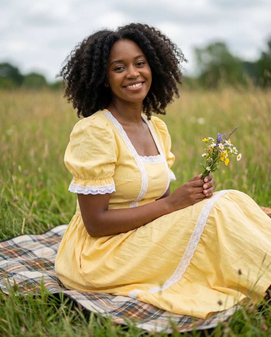 cottagecore picnic photo