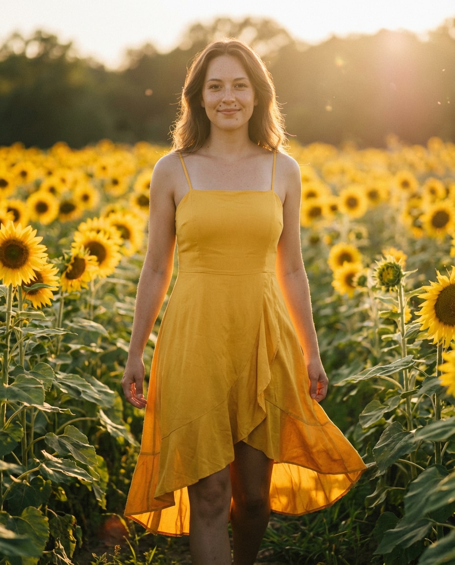 sunflower field walk photo