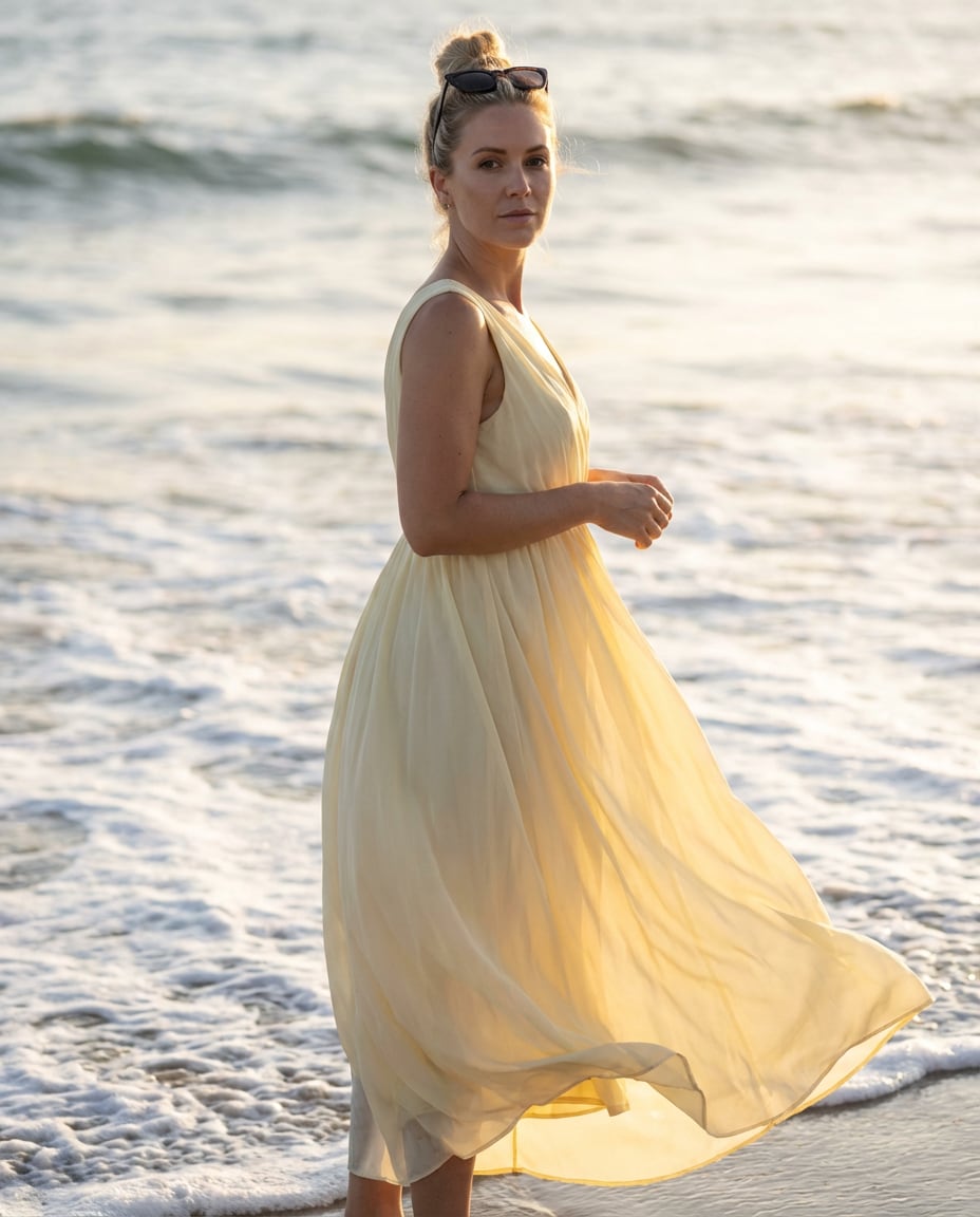 beach breeze portrait photo