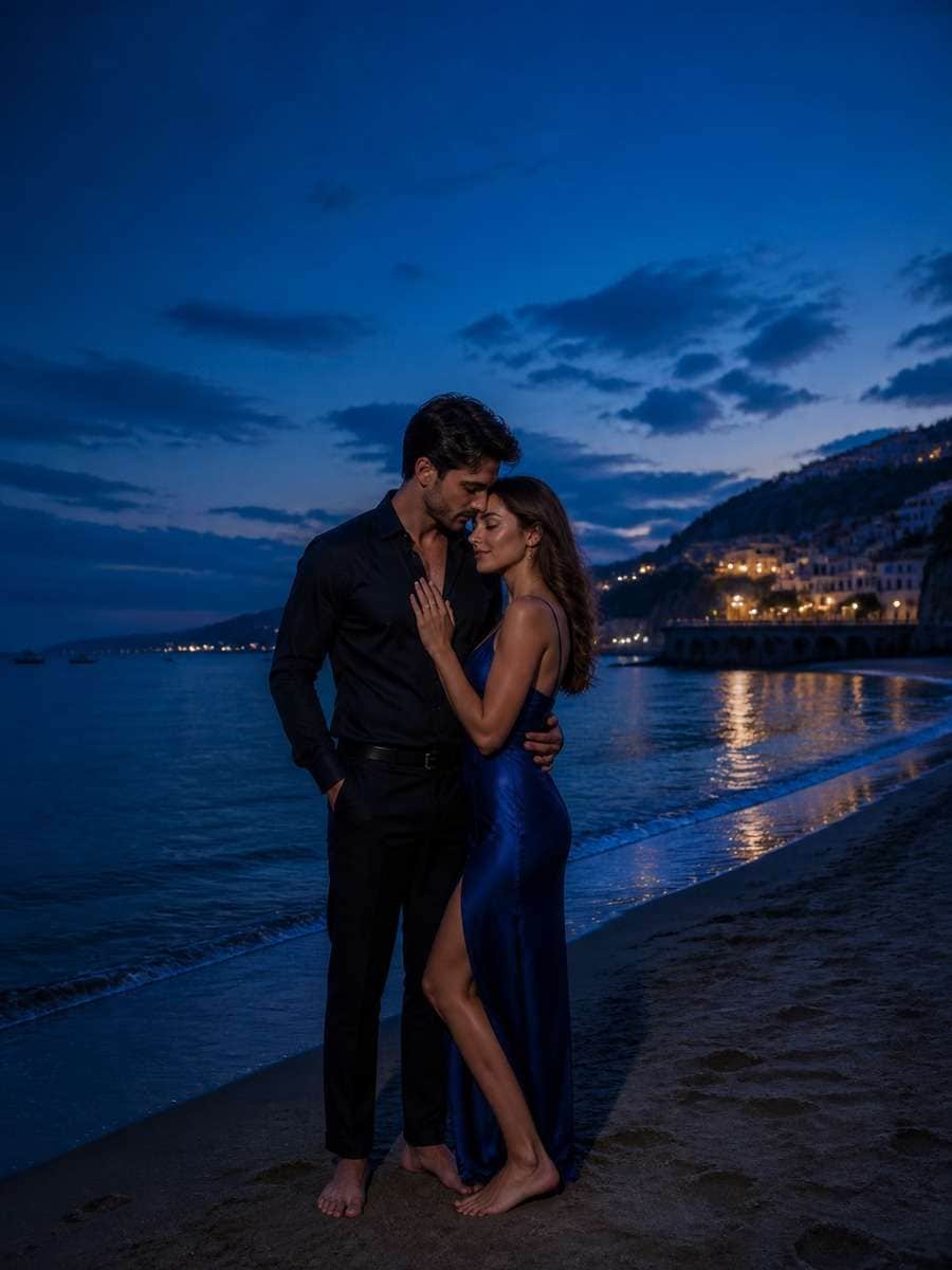 Blue Hour Beach Romance photo