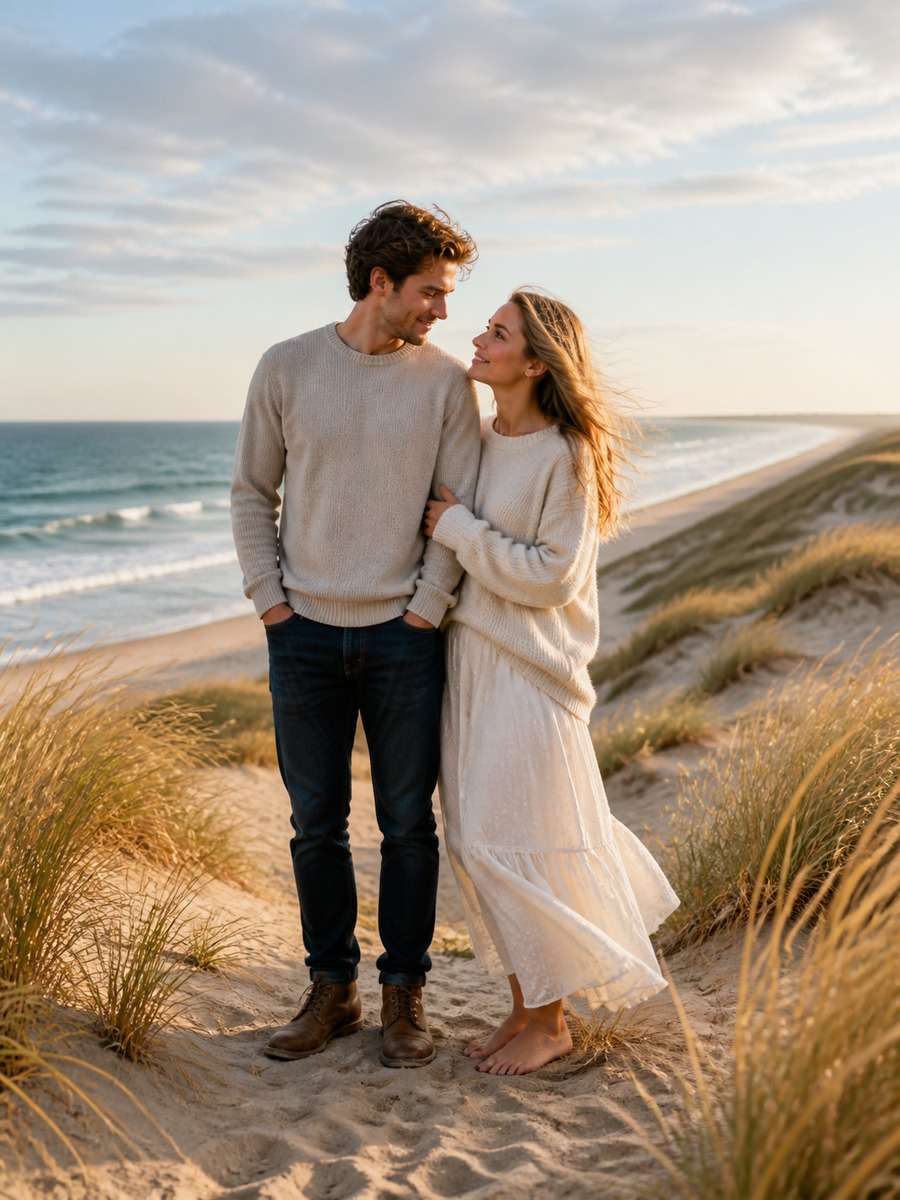Romantic Sand Dune Scene photo