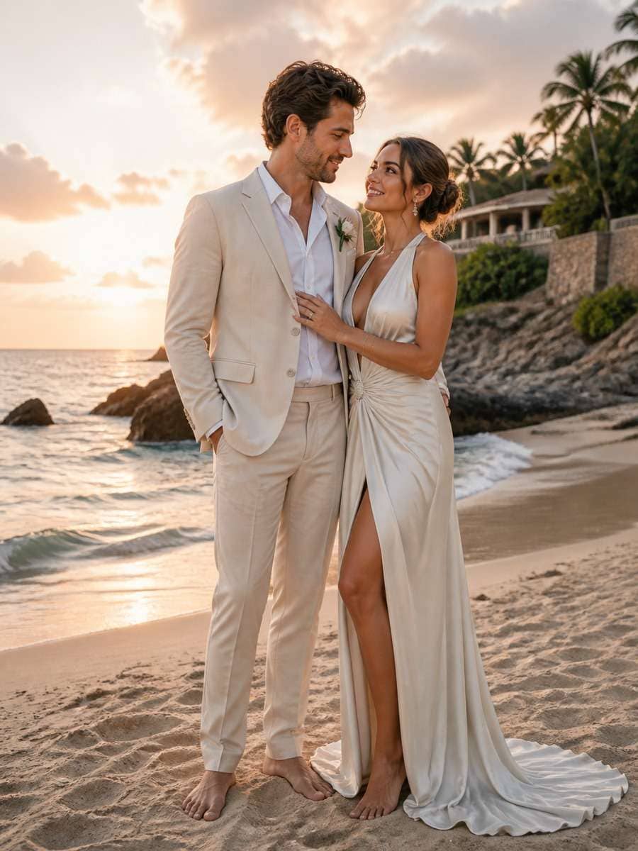 Destination Wedding Beach Look photo