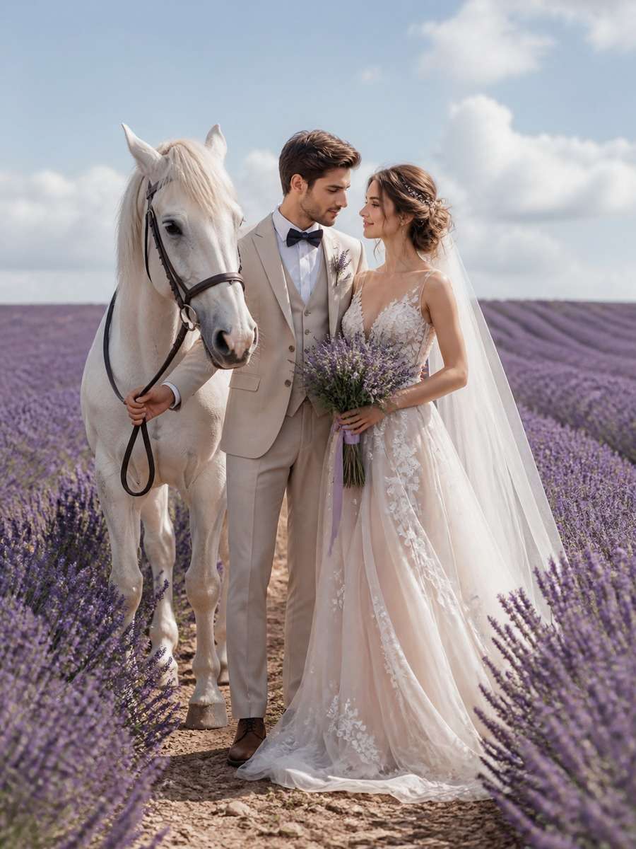 Lavender Field Wedding Edit photo