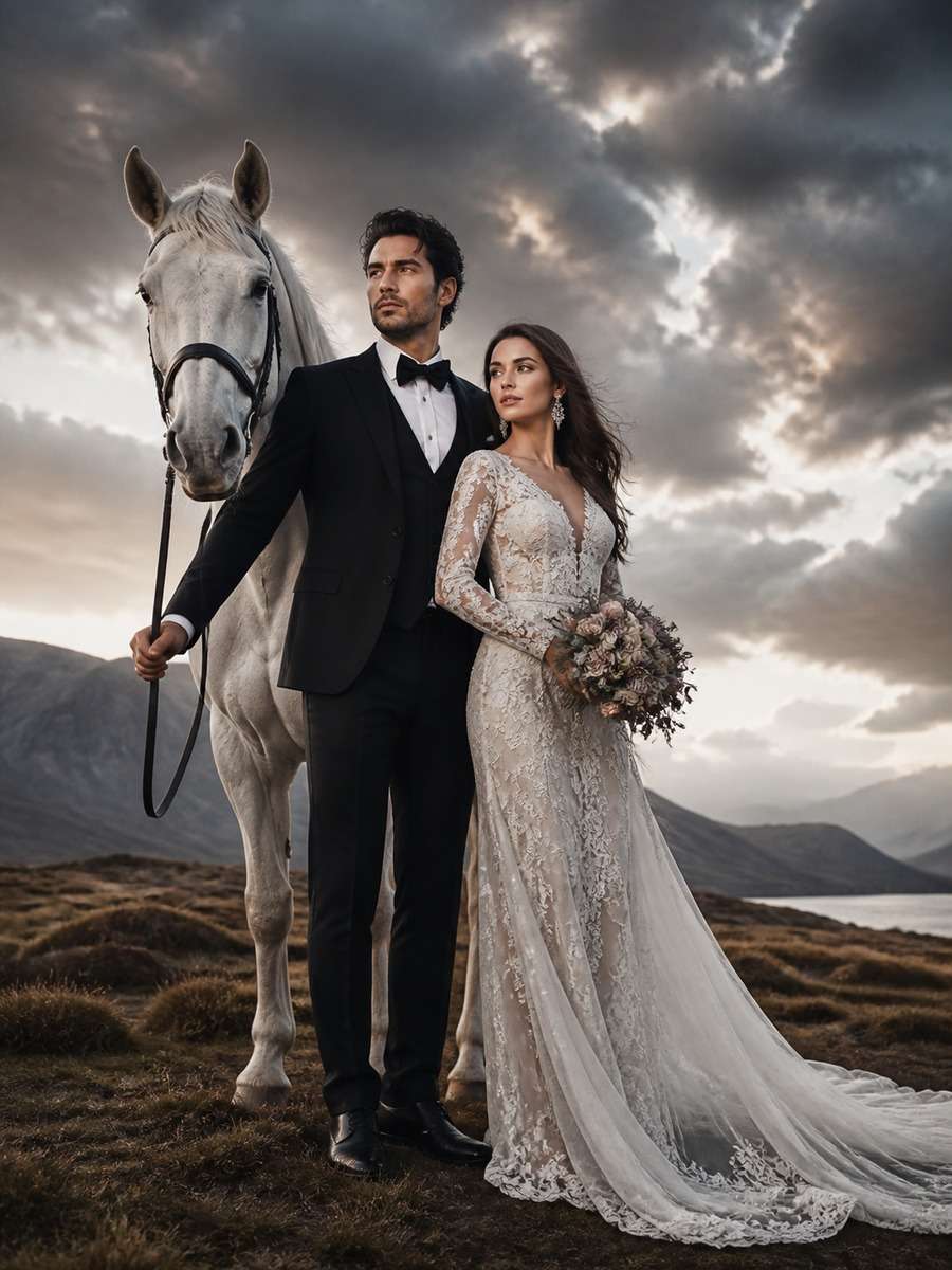 Dramatic Cloudscape Wedding photo