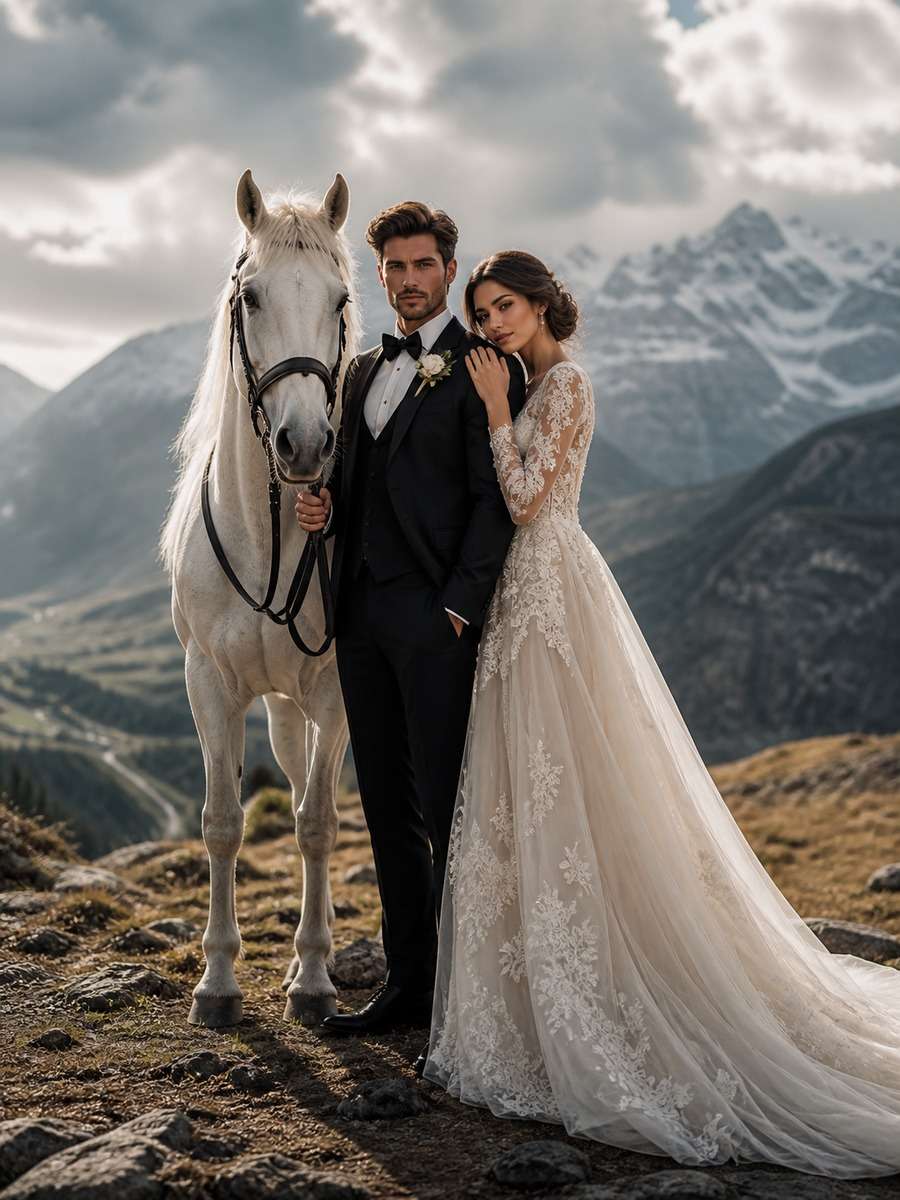 Mountain Wedding Editorial photo