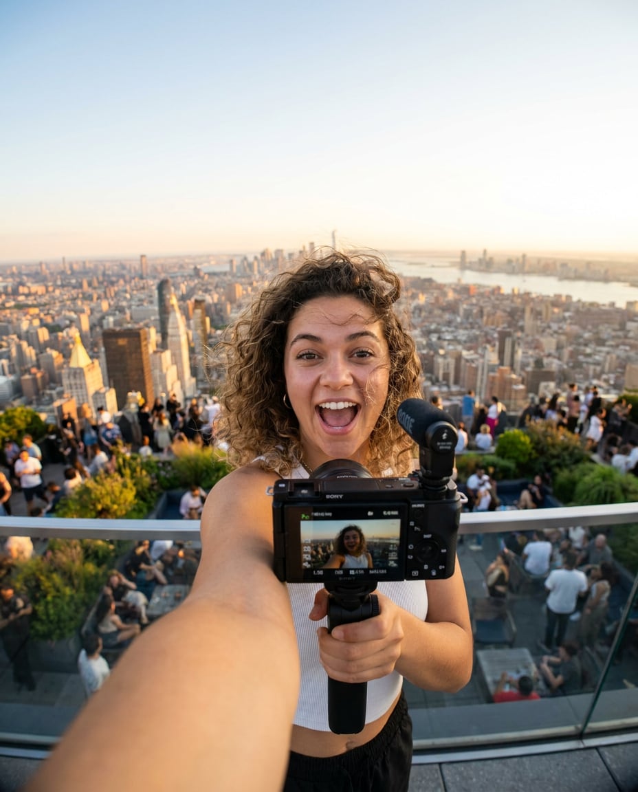 ultrawide selfie vlog photo