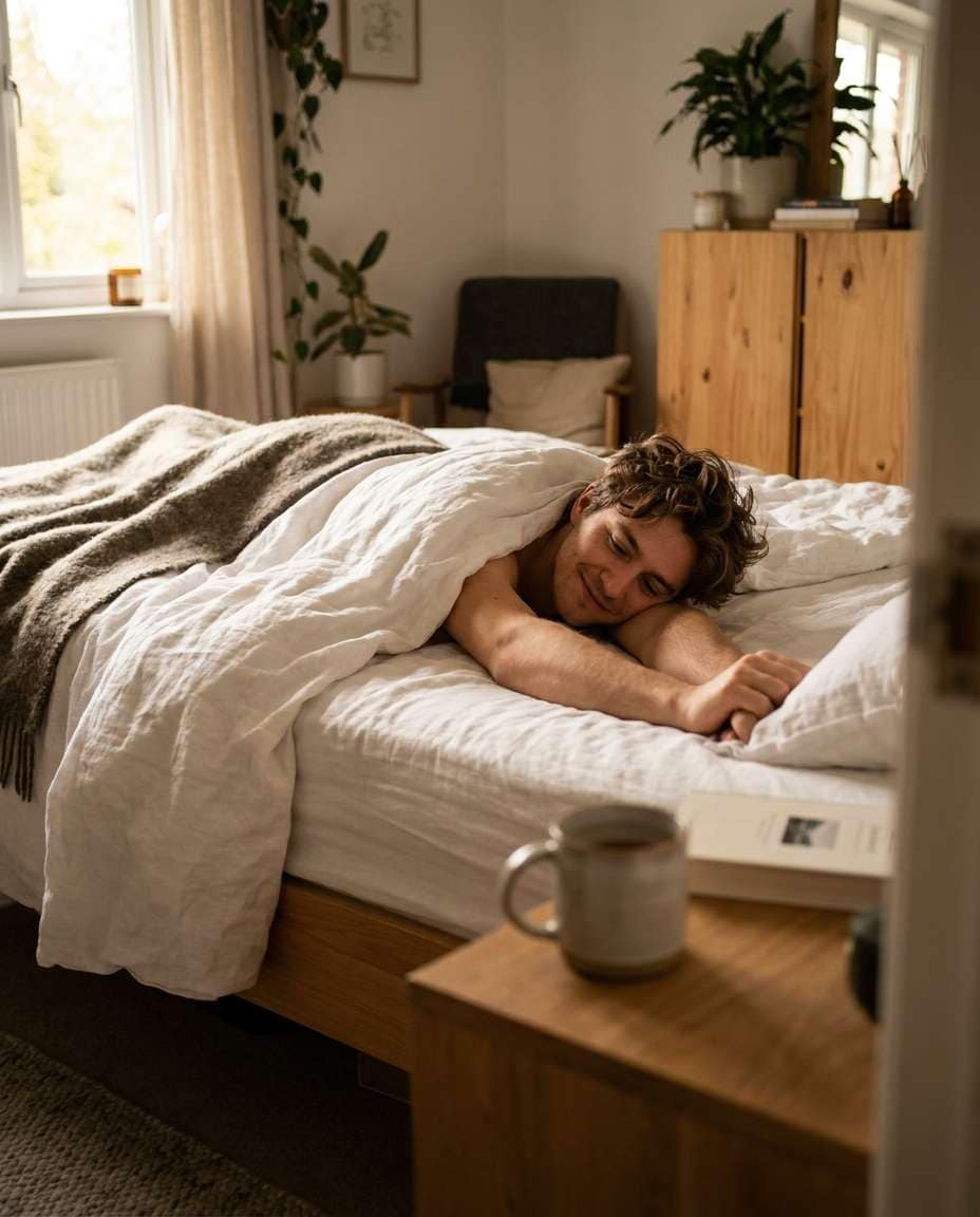 cozy bedside angle photo