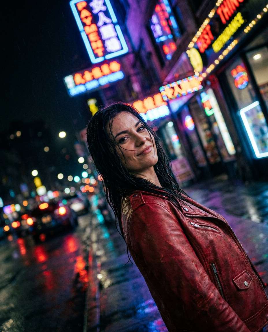 dutch tilt night street photo