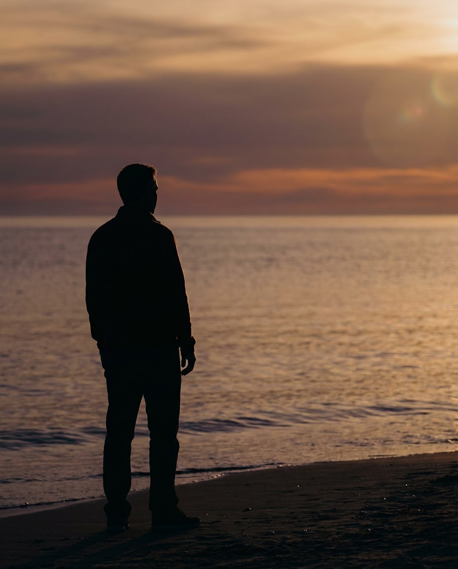 sunset silhouette farewell photo