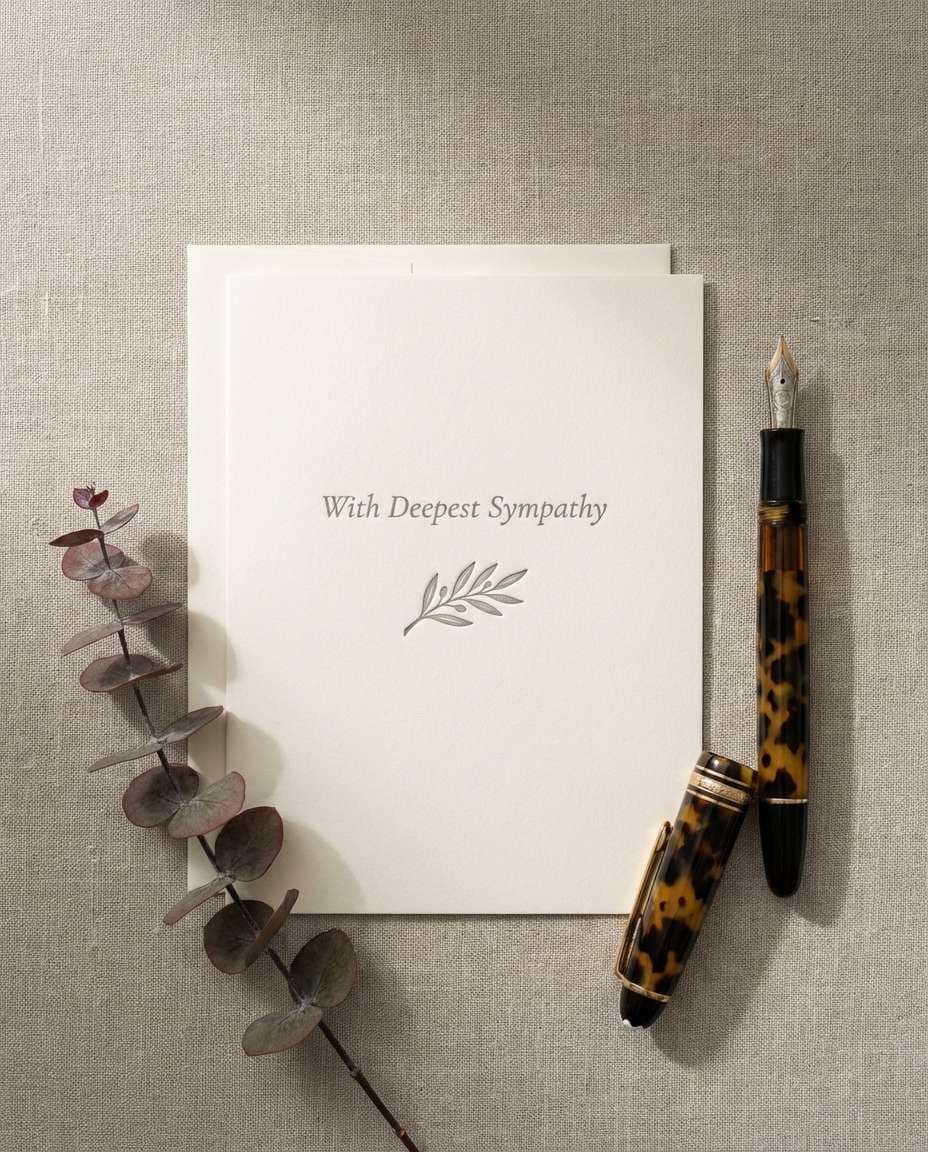 elegant condolence card photo