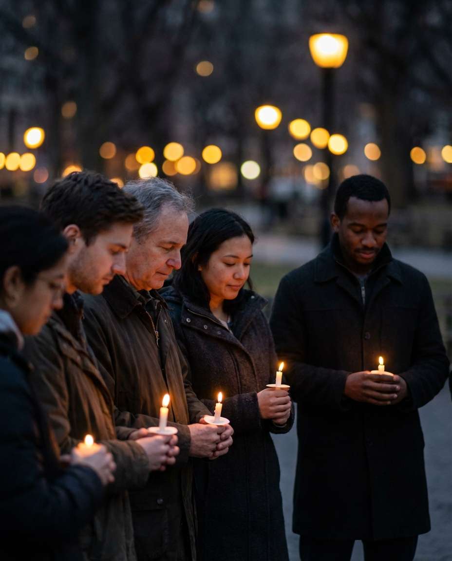 candle vigil crowd photo