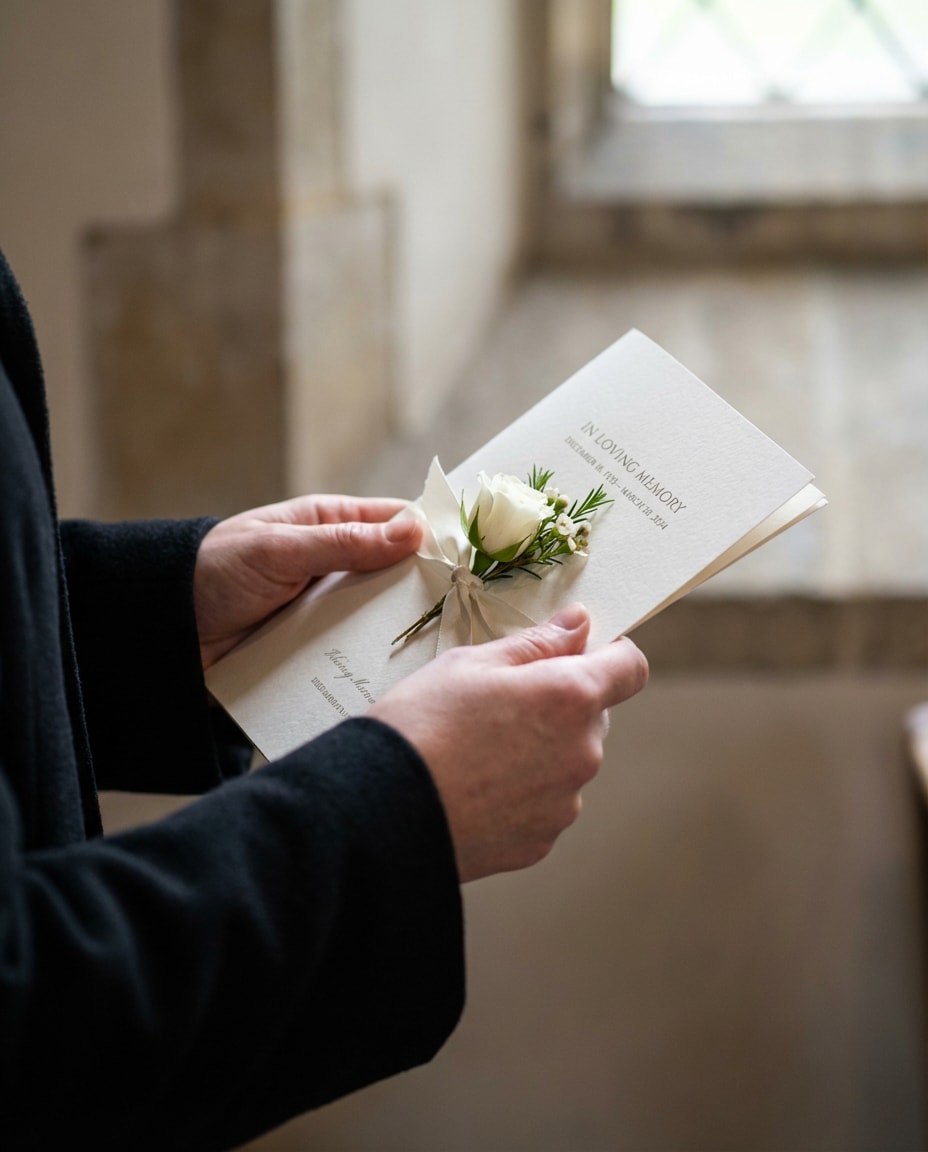 hands holding program photo