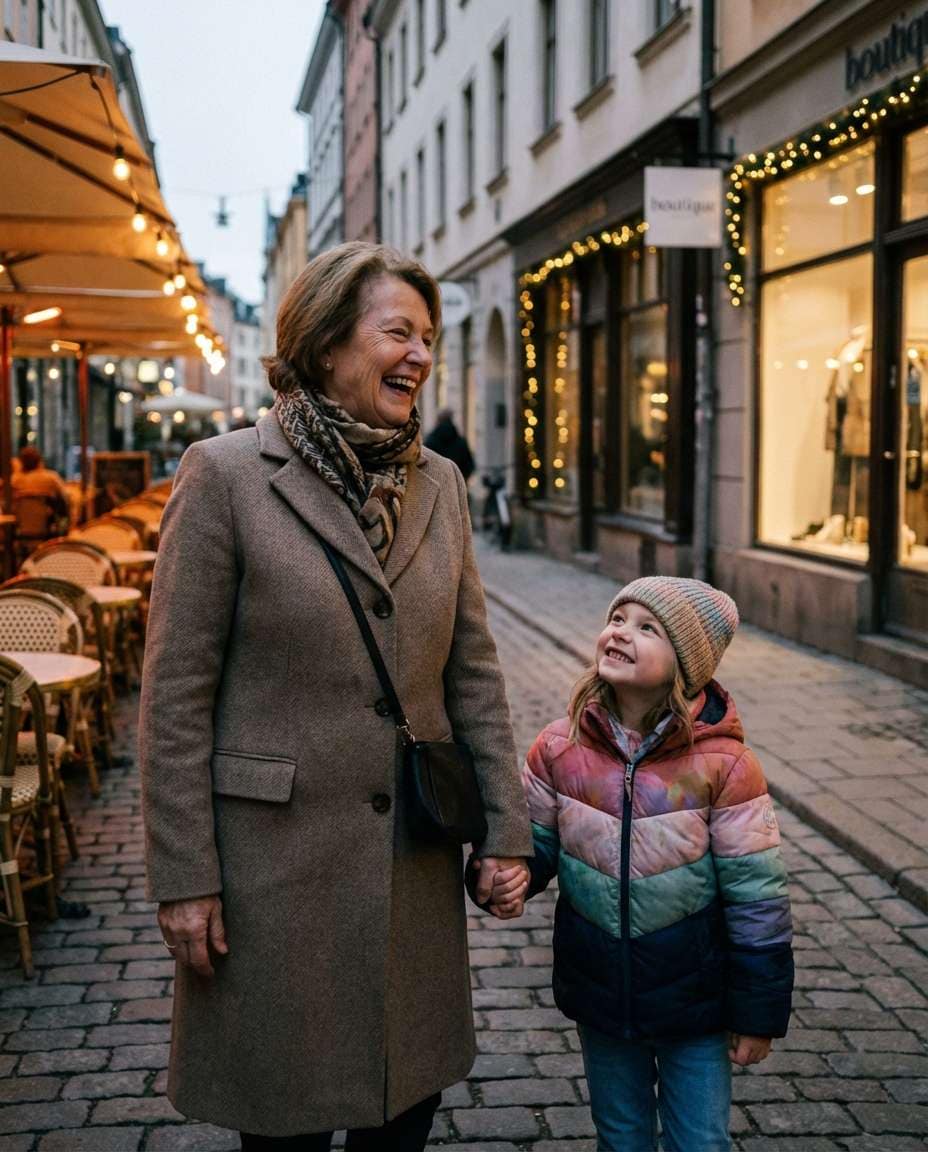 city stroll candid photo