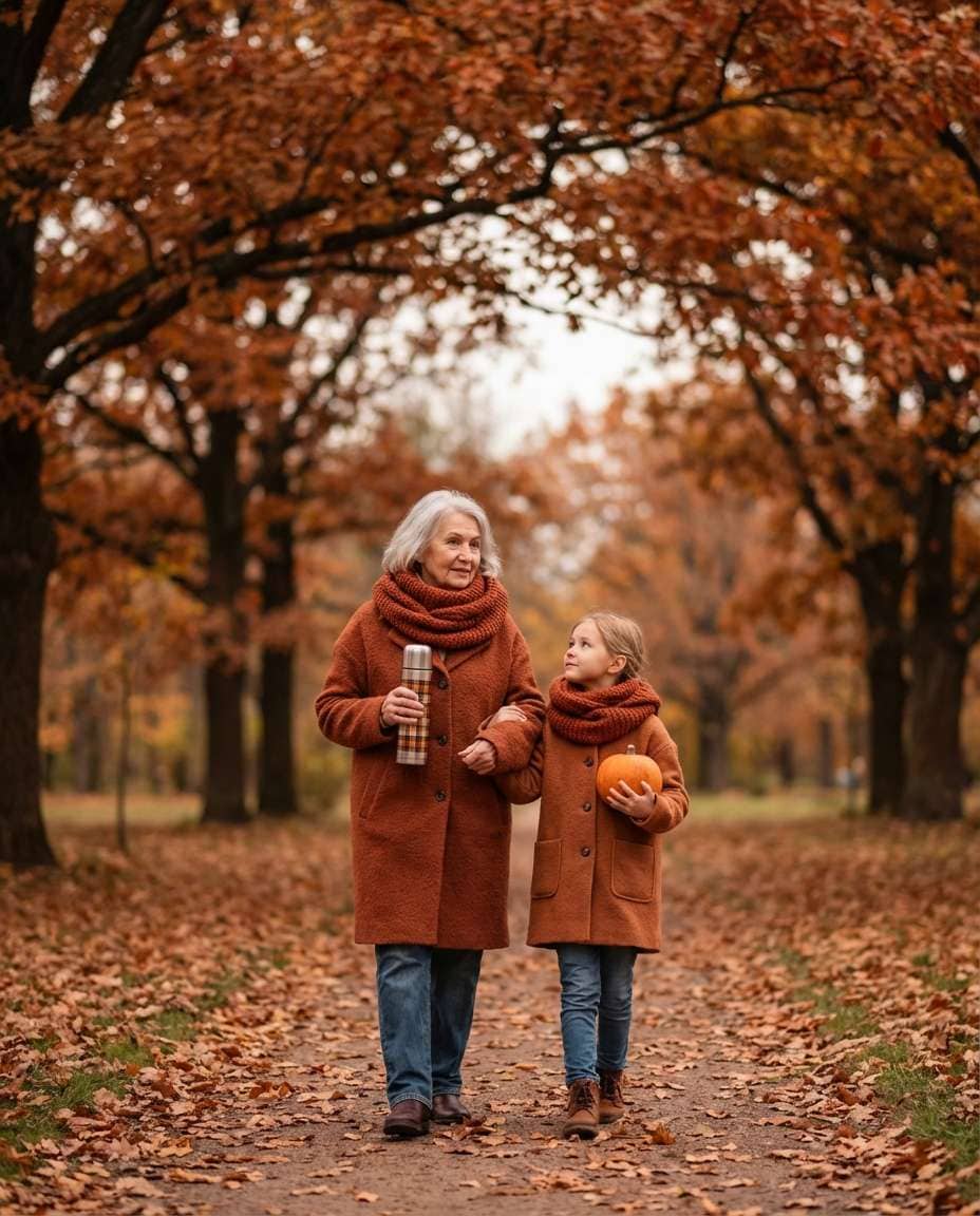 autumn leaves walk photo