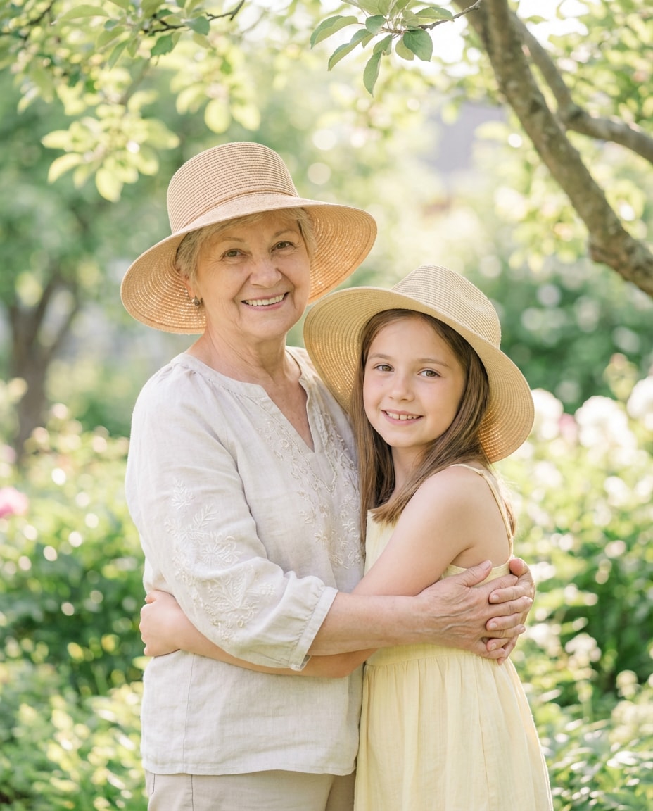 sunny sunhat portrait photo