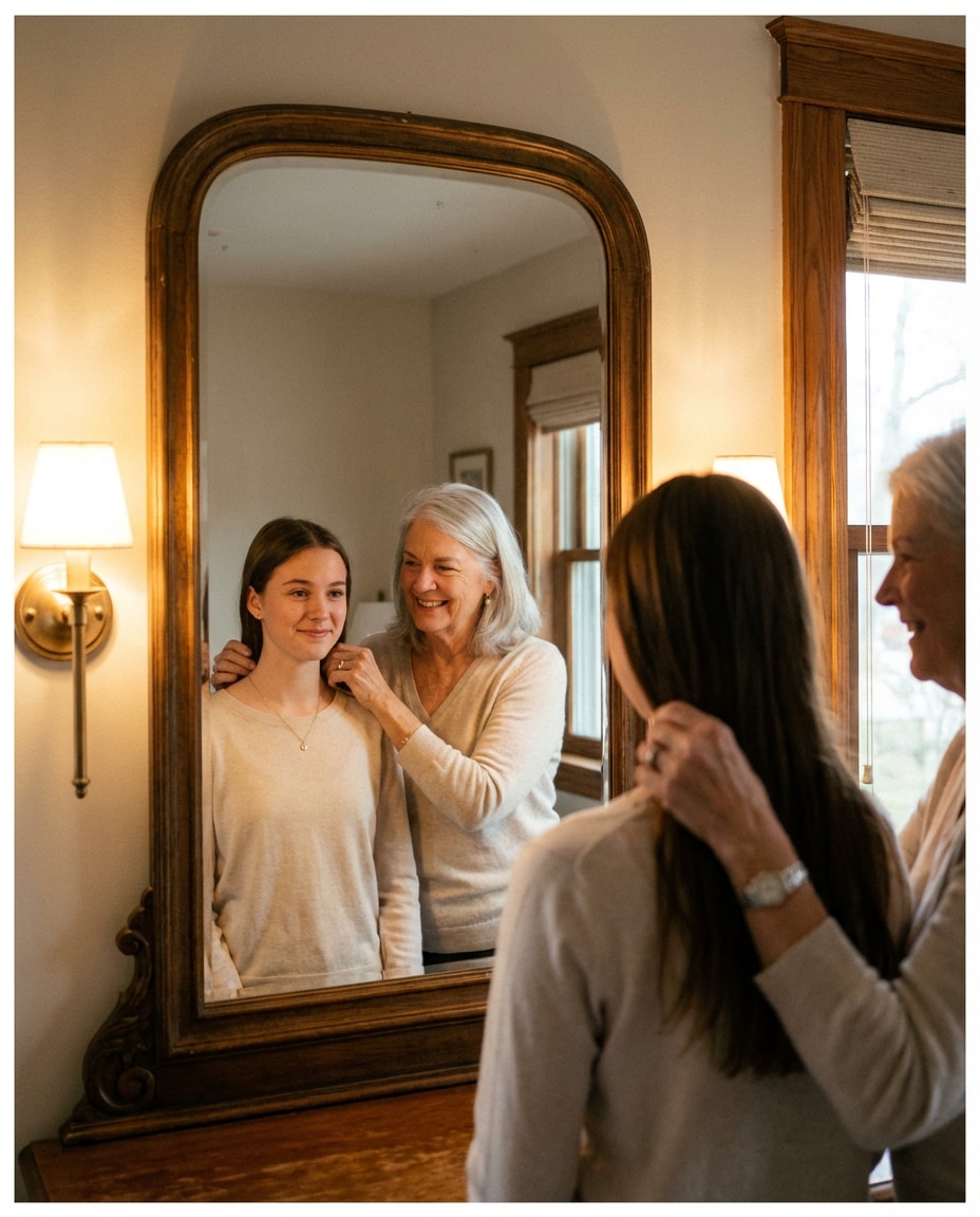 mirror getting ready photo