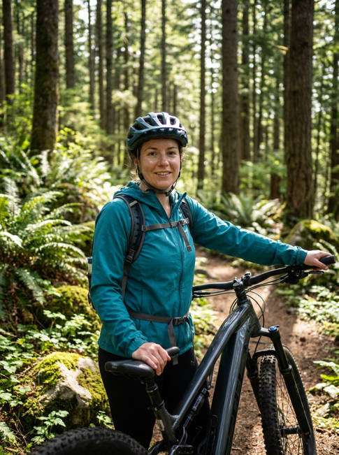 forest trail ebike photo