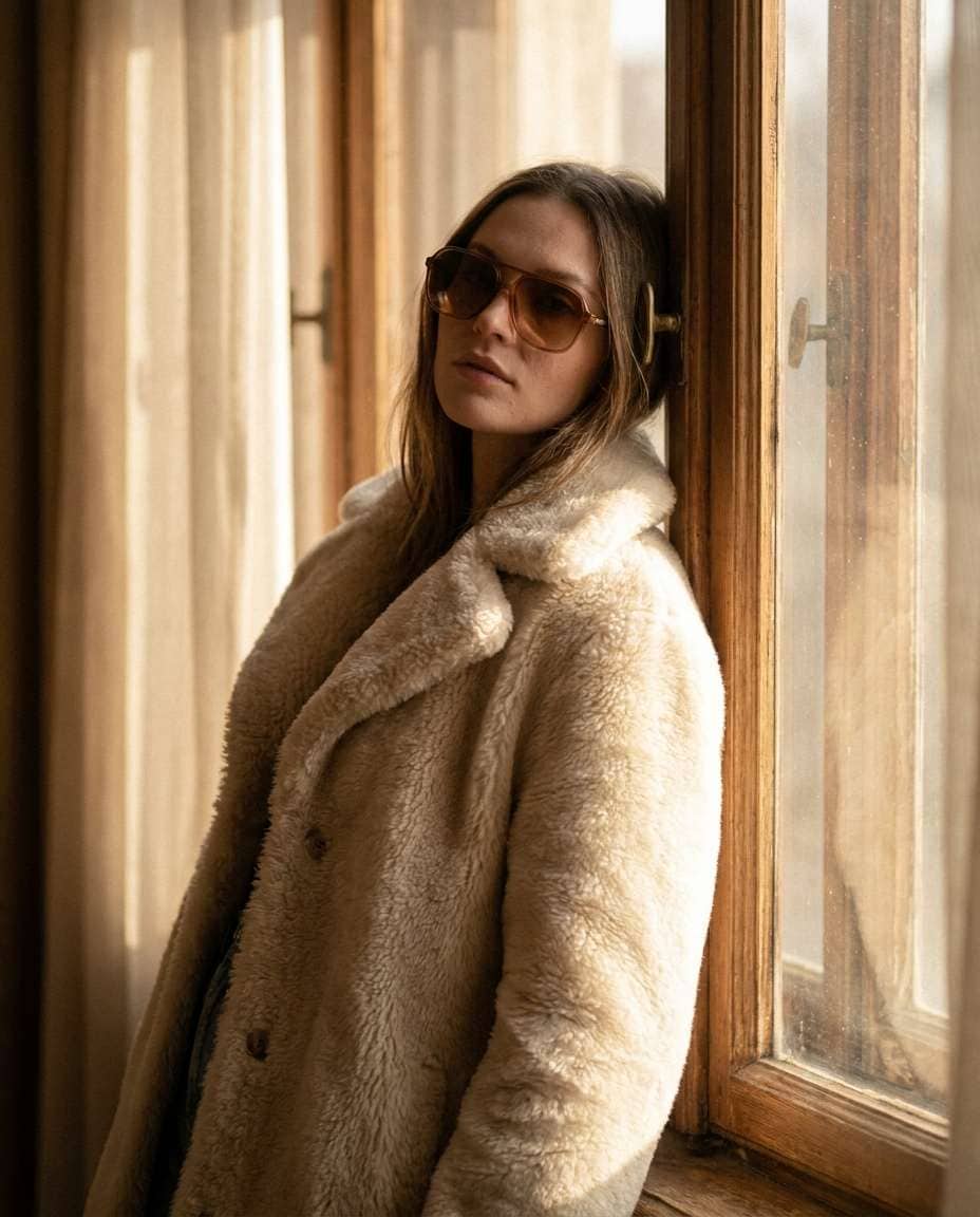 sunlit window pose photo