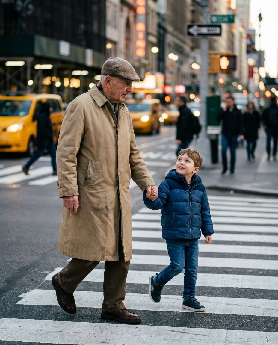 city crosswalk candid photo
