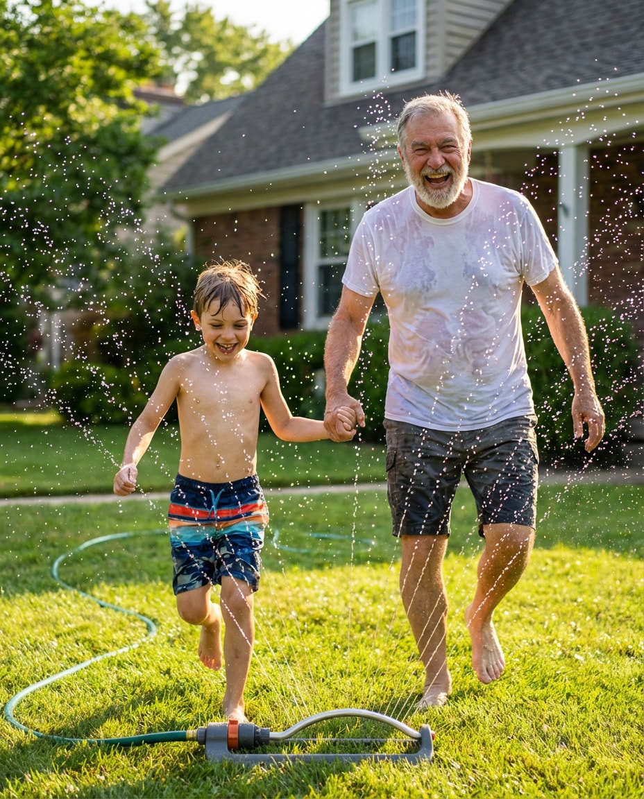 front yard sprinklers photo