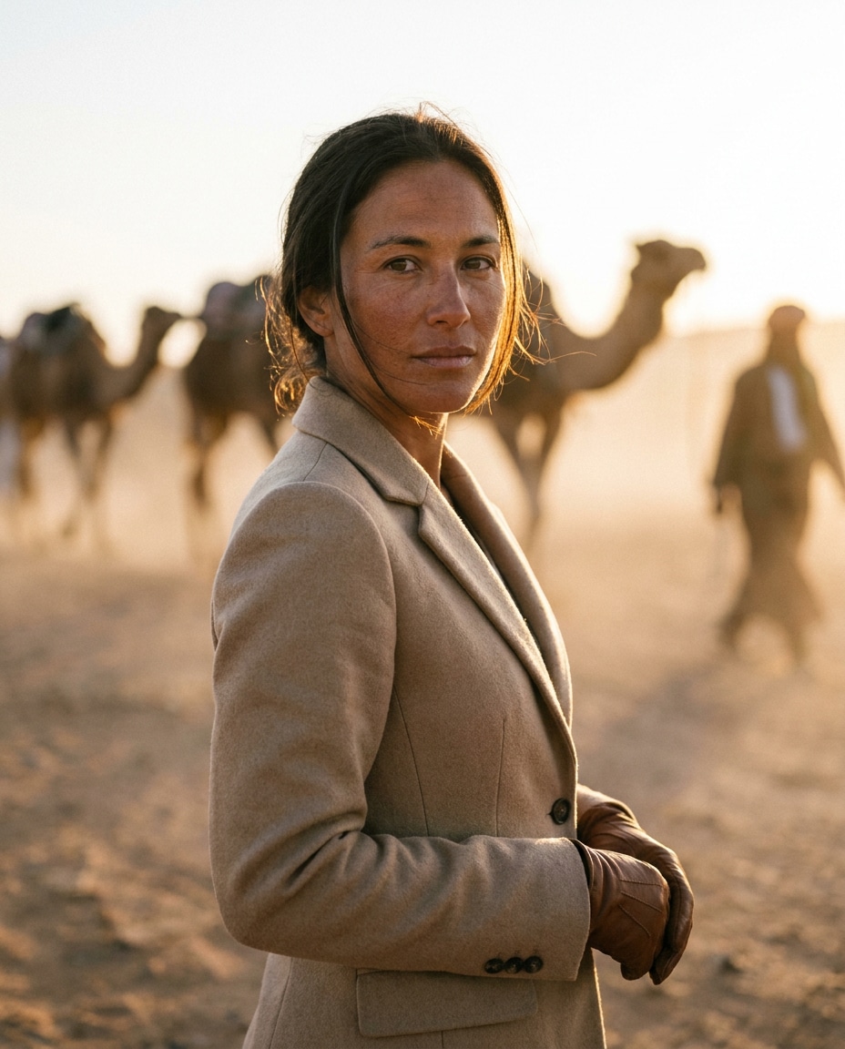 camel caravan backdrop photo