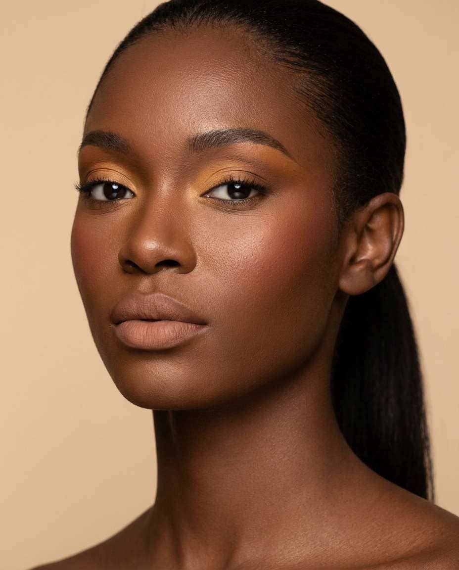 ocher makeup editorial photo