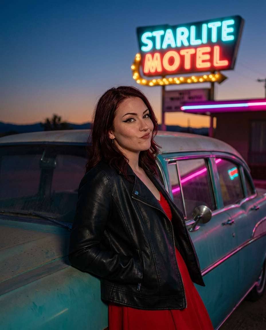 neon motel photo