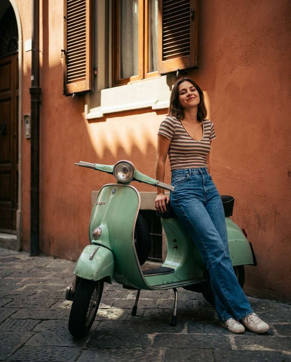 vespa side street photo