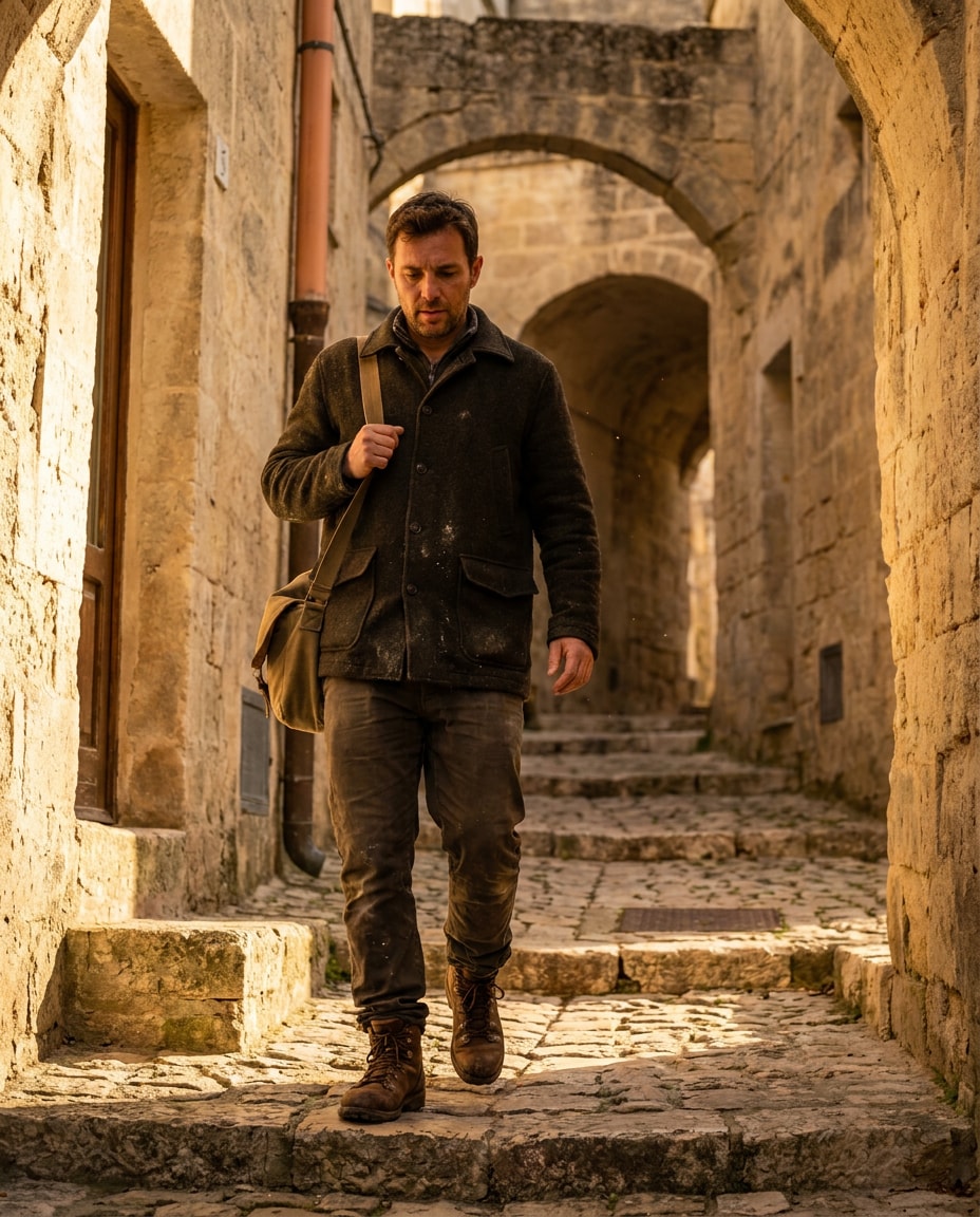 matera stone streets photo