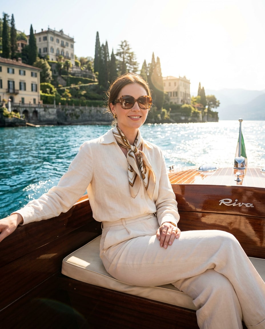 lake como boat luxury photo