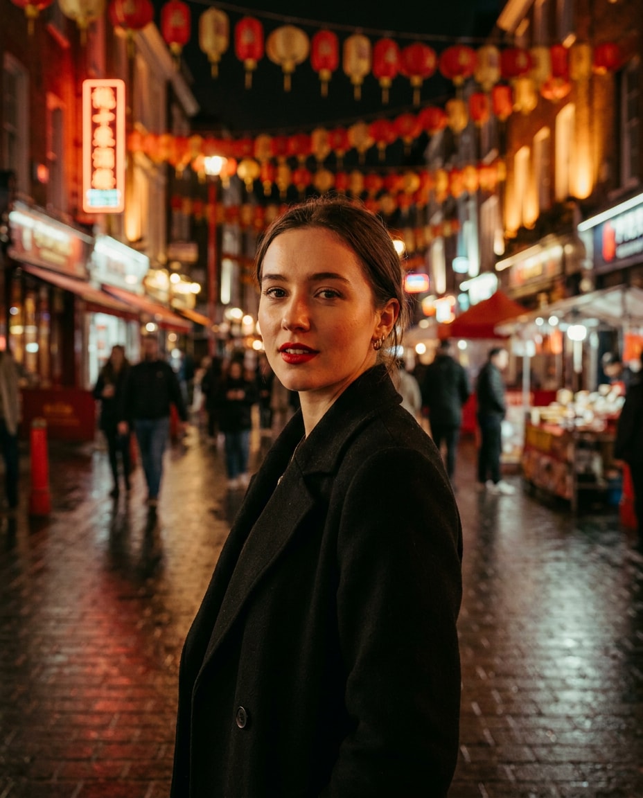 chinatown lantern night photo