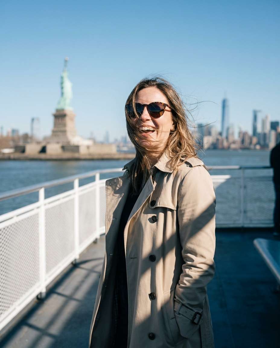 staten island ferry wind photo