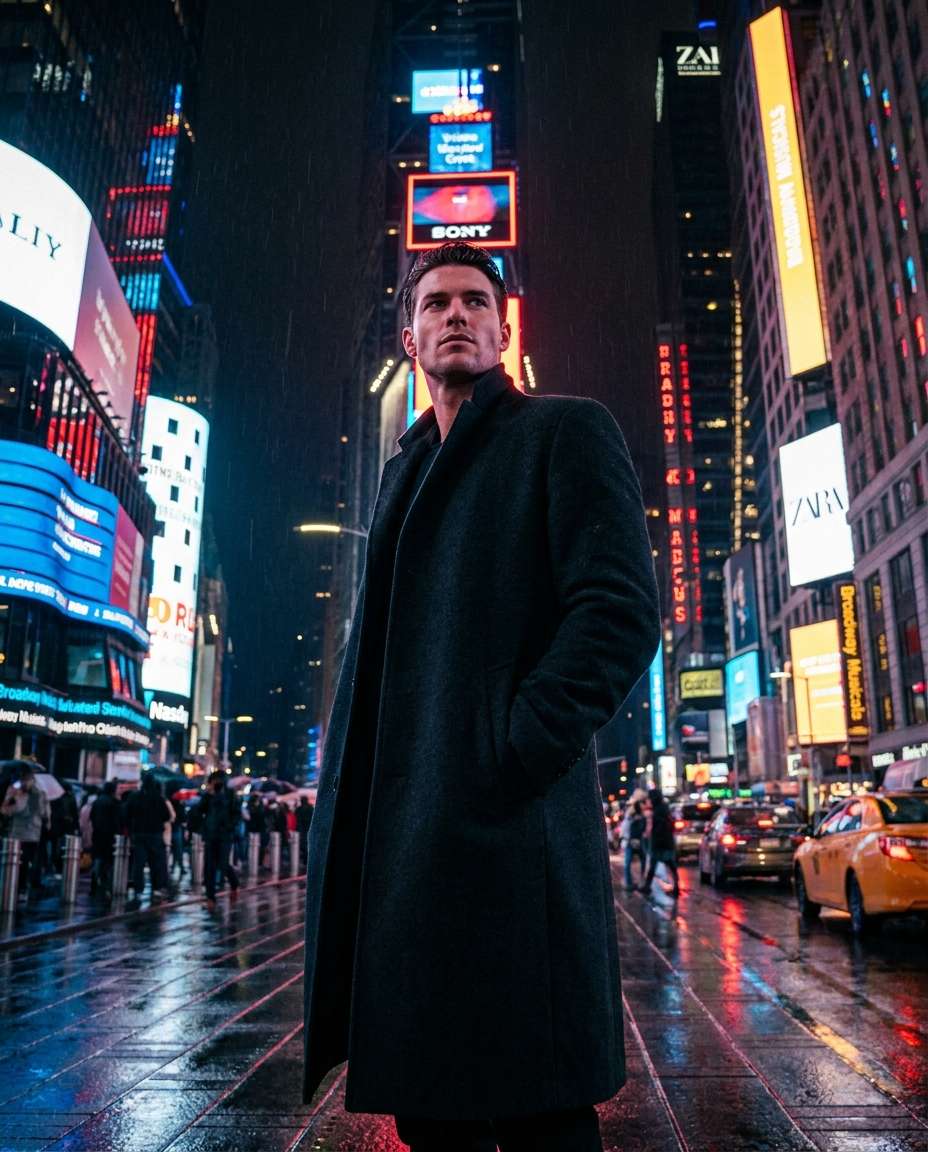 cinematic low angle hero photo