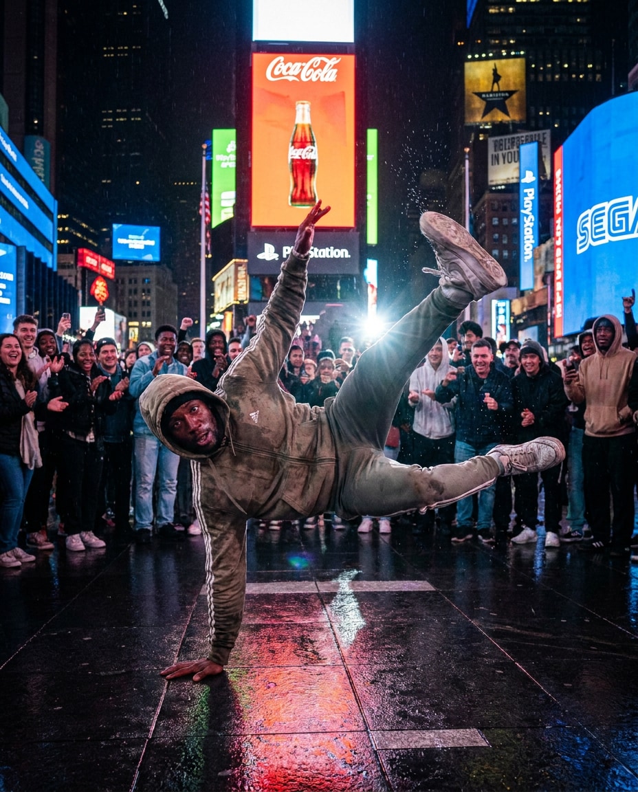 street performer moment photo
