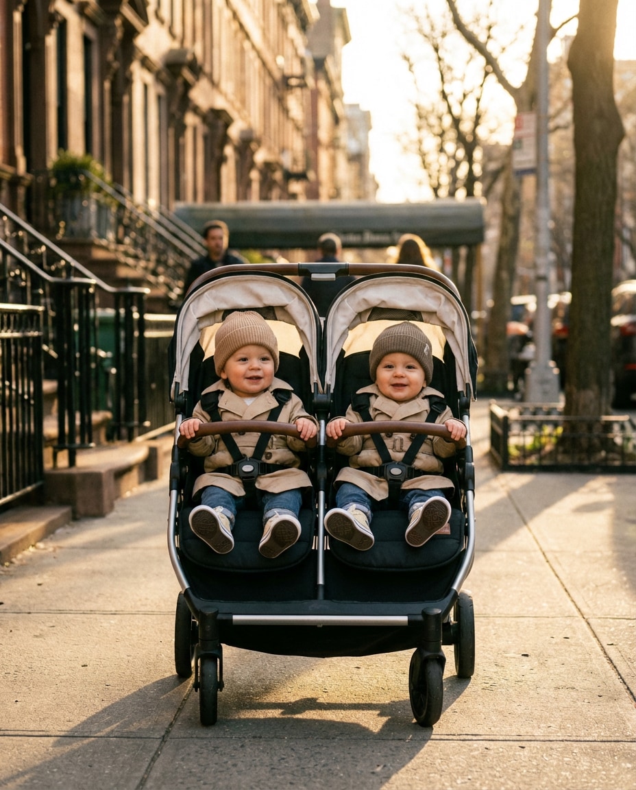 city stroller moment photo