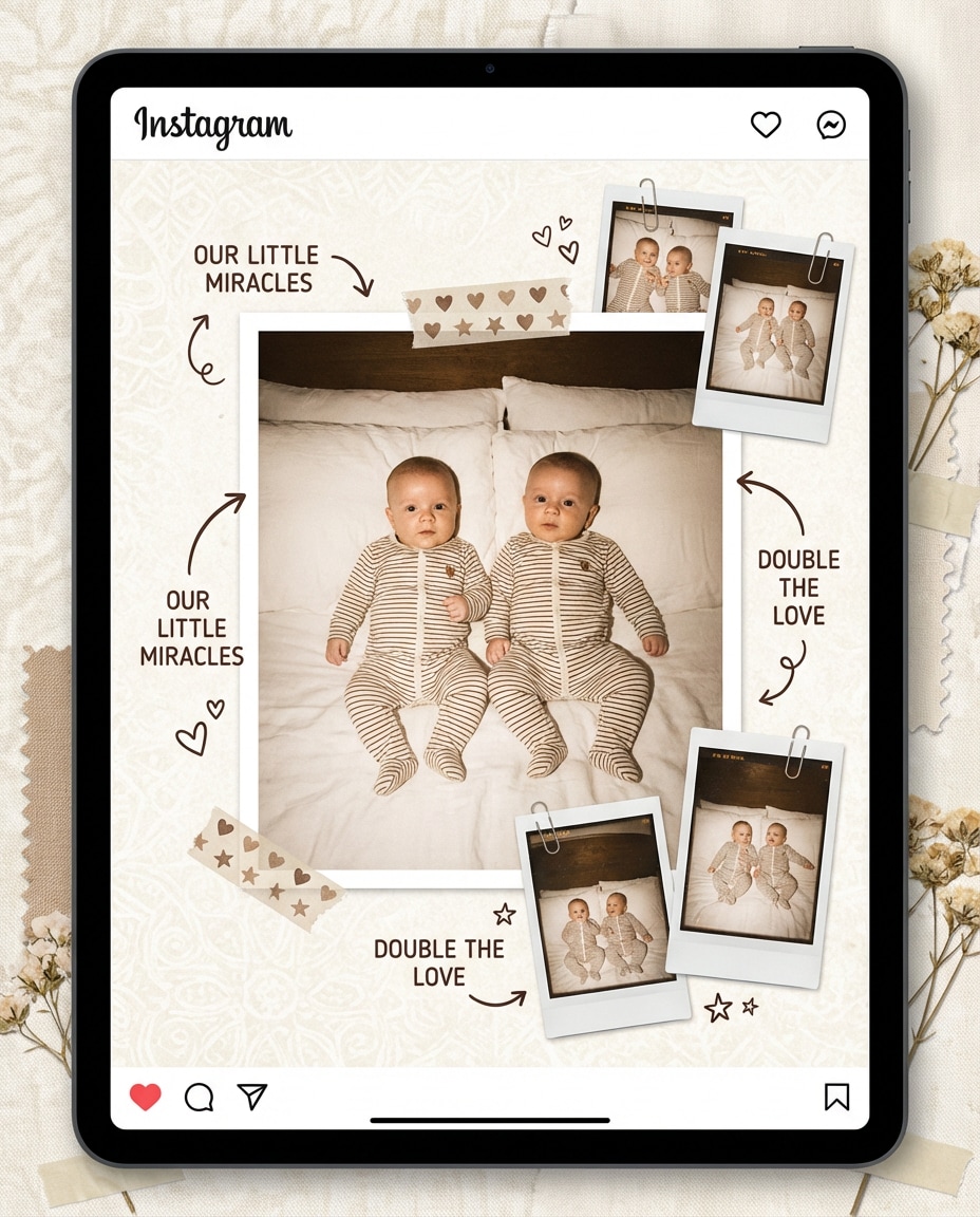 polaroid collage look photo