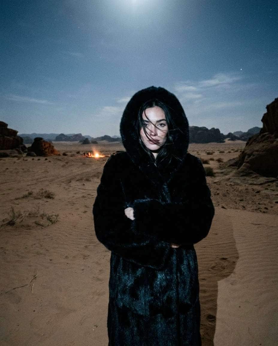 desert night contrast photo