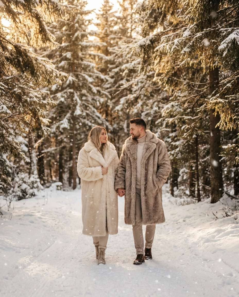 winter forest walk photo