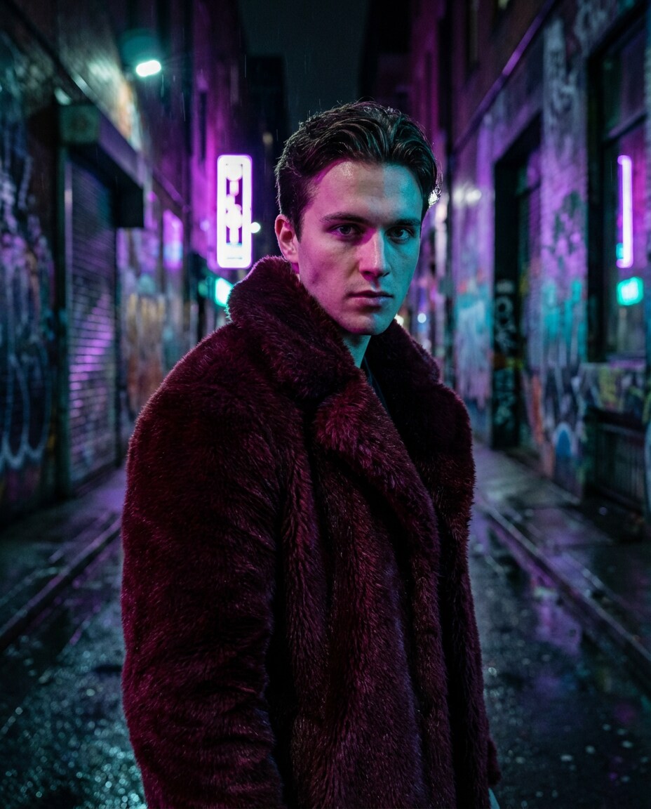 neon alley edge photo